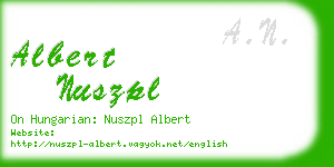 albert nuszpl business card